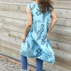 Carrie Sleeveless Pattern Cotton Dress Kingfisher -Kitandkaboodal Store IMG 0007 0a655235 a983 4857 b9ab aebc79293cbd