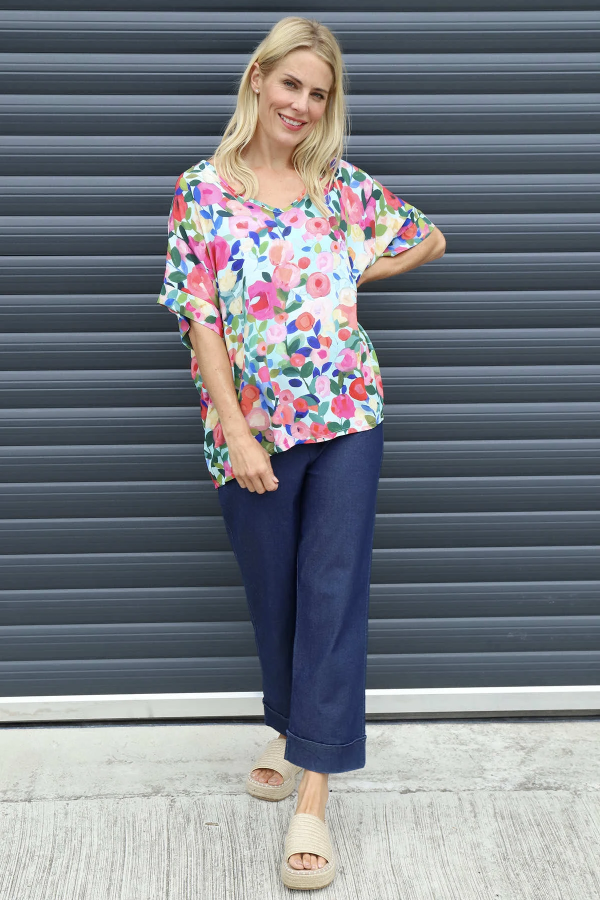 Luciella Print Top Mint 5 Luciella Print Top Mint - Image 3