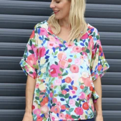 Luciella Print Top Mint