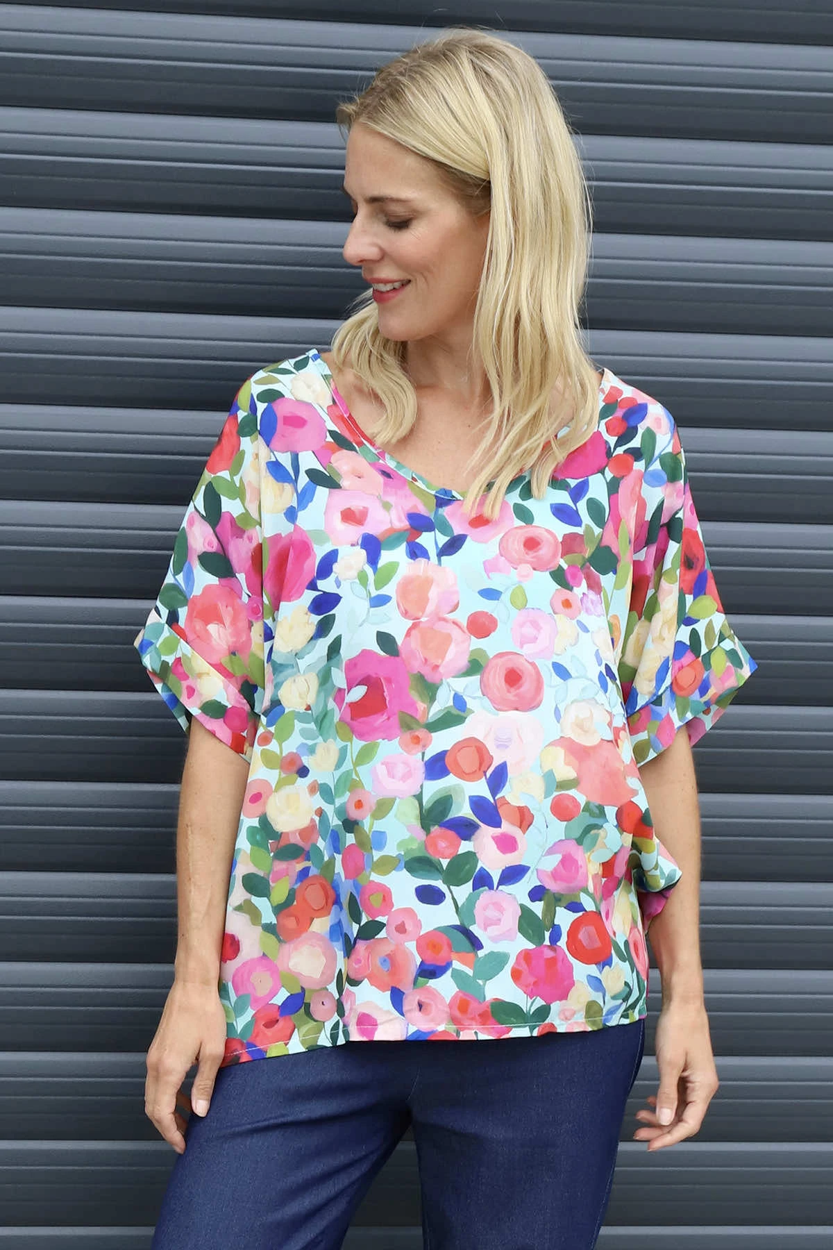 Luciella Print Top Mint 3 Luciella Print Top Mint