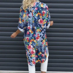 Amelia Bouquet Print Cotton Shirt Navy 9 Amelia Bouquet Print Cotton Shirt Navy -Kitandkaboodal Store IMG 0013 2ea00389 397a 4977 a326 0d381a95cd72