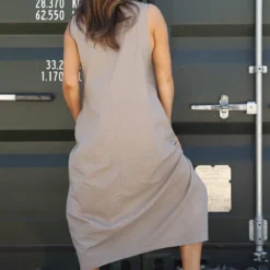 Sandgate Sleeveless Linen Dress Mocha -Kitandkaboodal Store IMG 0016 059b36e2 02fc 44d9 ba63 520627ab899d