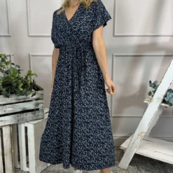 Aria Ditsy Dress Navy
