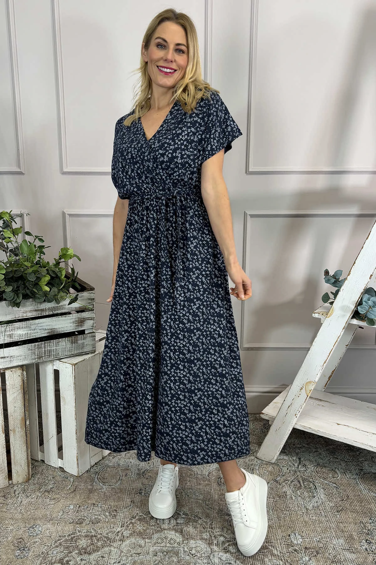 Aria Ditsy Dress Navy 3 Aria Ditsy Dress Navy
