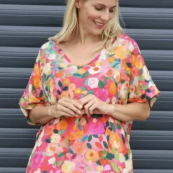 Luciella Print Top Fuchsia -Kitandkaboodal Store IMG 0020 e6121ef3 4f46 42de 8206 9ac2af91bdd2