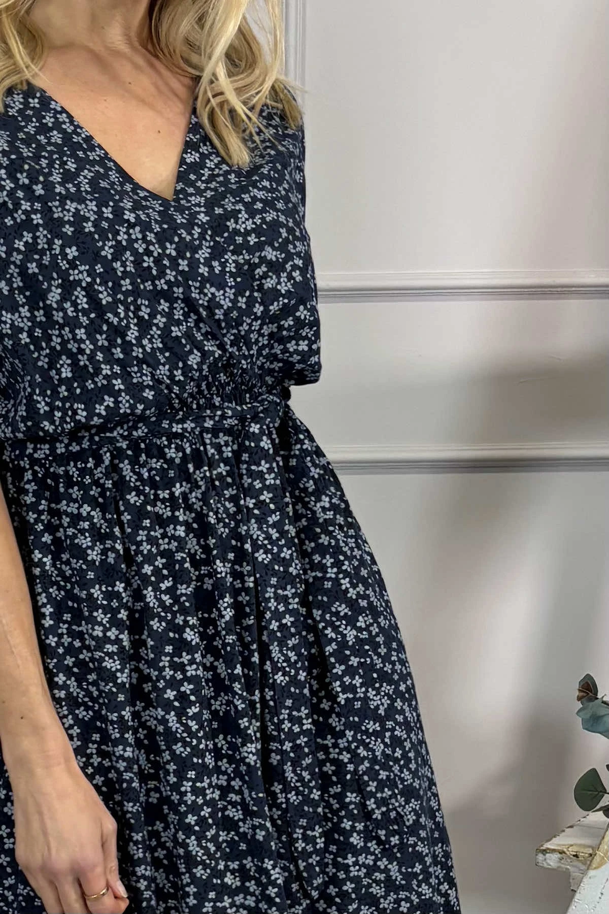 Aria Ditsy Dress Navy 5 Aria Ditsy Dress Navy - Image 3