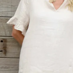 Eliane Frill Hem Linen Tunic Stone 8 Eliane Frill Hem Linen Tunic Stone -Kitandkaboodal Store IMG 0043 bb4e91a2 038a 41f7 b18f 427f8136155e