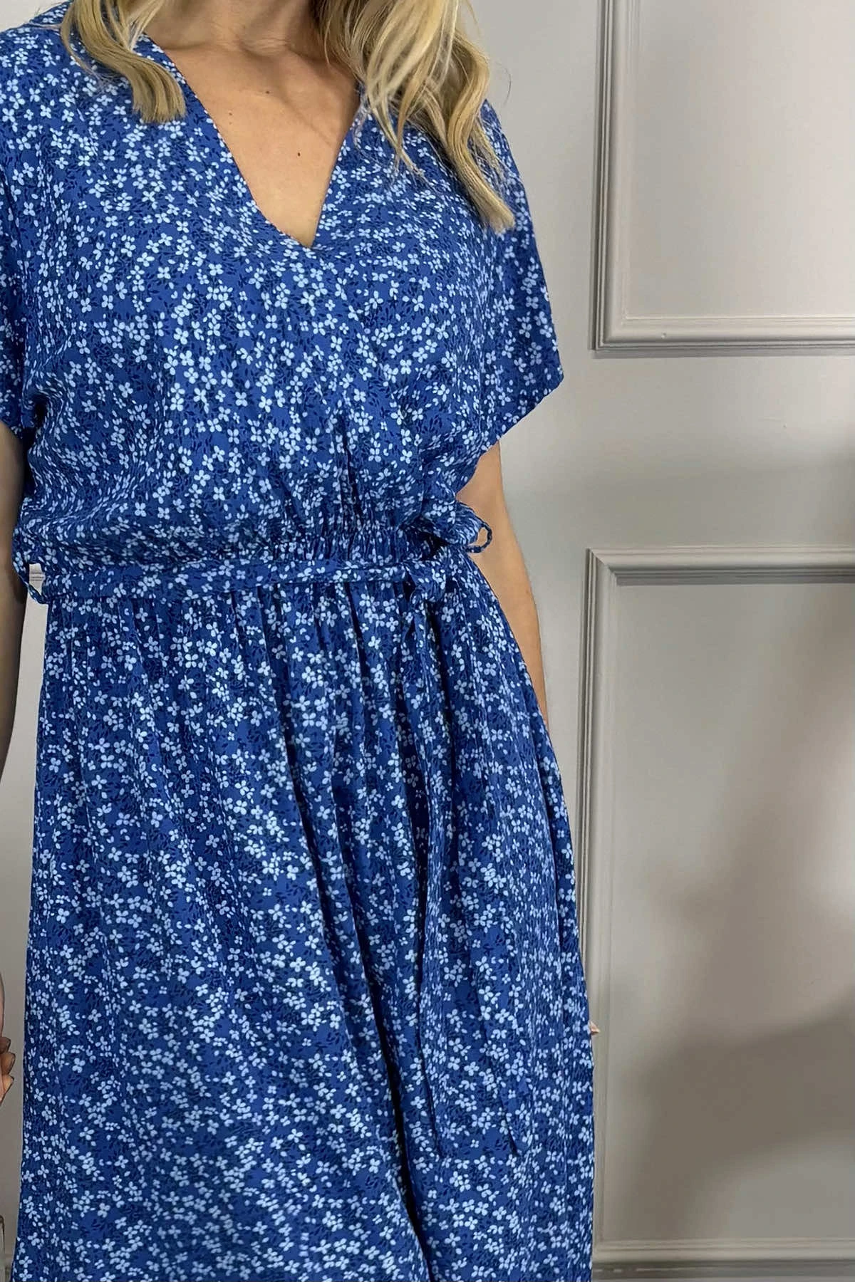 Aria Ditsy Dress Cobalt 5 Aria Ditsy Dress Cobalt - Image 3