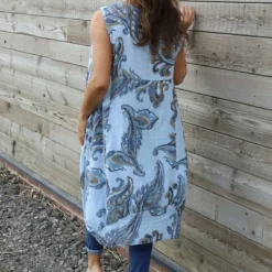 Carrie Sleeveless Pattern Cotton Dress Light Blue 9 Carrie Sleeveless Pattern Cotton Dress Light Blue -Kitandkaboodal Store IMG 0055 950d9001 8ce6 491a bf88 a1a835fe7882