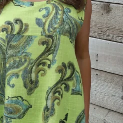 Carrie Sleeveless Pattern Cotton Dress Lime -Kitandkaboodal Store IMG 0071 10c4f548 8820 4b61 b7d2 b23a151aa758
