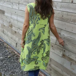 Carrie Sleeveless Pattern Cotton Dress Lime -Kitandkaboodal Store IMG 0080 513a7c7f 6960 4069 bf7a 1ef426bdbe57