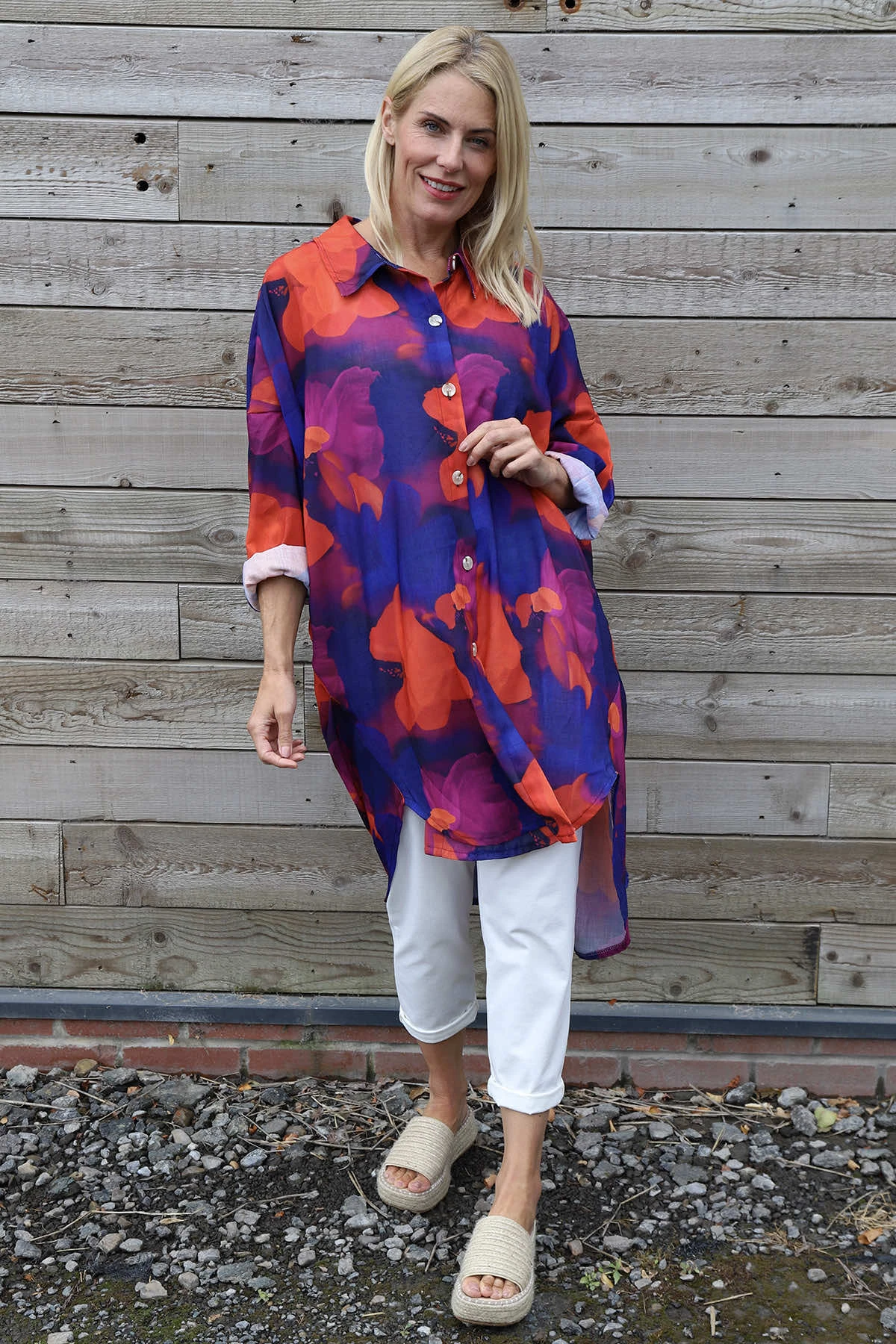 Macie Print Shirt Navy 3 Macie Print Shirt Navy