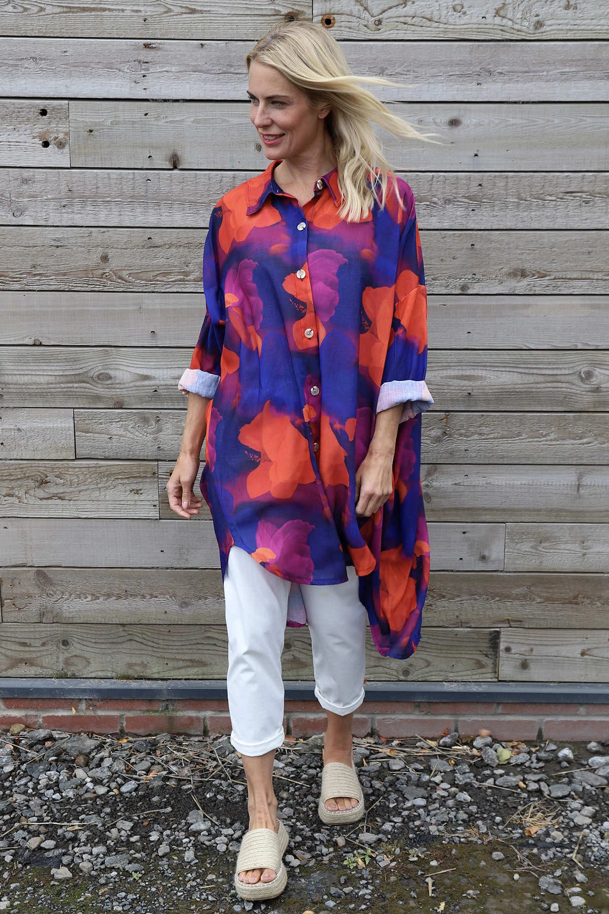 Macie Print Shirt Navy 4 Macie Print Shirt Navy - Image 2