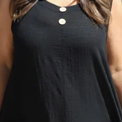 Vanna Sleeveless Cotton Dress Black -Kitandkaboodal Store IMG 0089 d283d1d8 4daa 4029 9813 9879295558f2