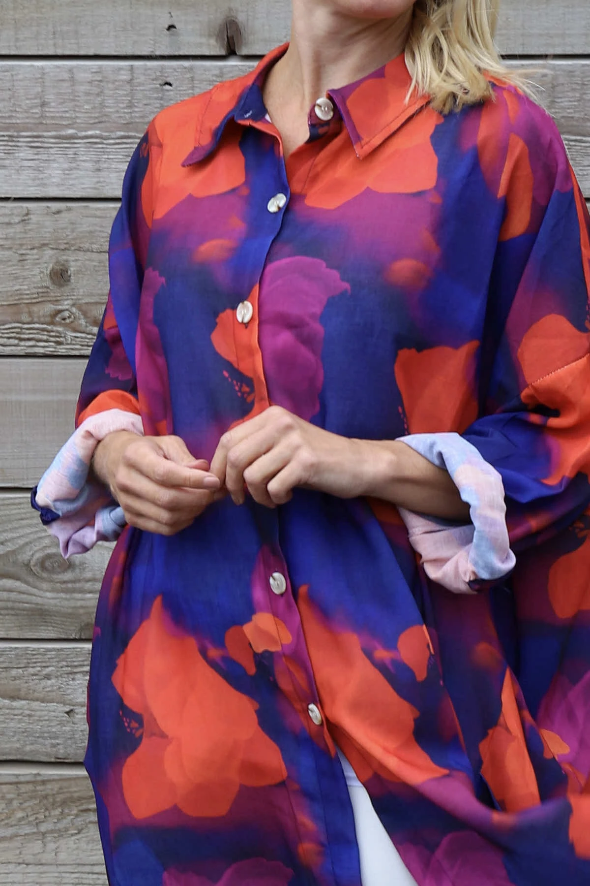 Macie Print Shirt Navy 5 Macie Print Shirt Navy - Image 3