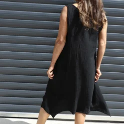 Vanna Sleeveless Cotton Dress Black -Kitandkaboodal Store IMG 0102 ff2b0dfa 53fc 462b 8d66 88a01103fe65