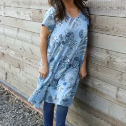 Aggie Cotton Tunic Light Blue