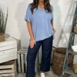 Burford V-Neck Top Blue 8 Burford V-Neck Top Blue -Kitandkaboodal Store IMG 0116 d6847acd b195 470d be80 1b41cd4f705d