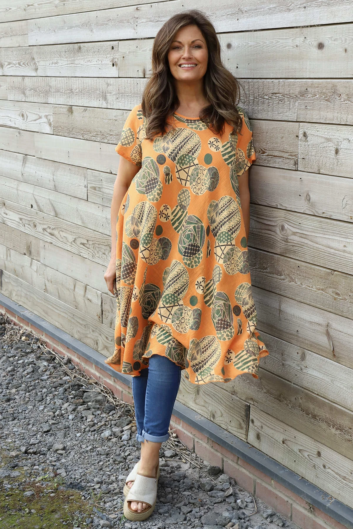 Aggie Cotton Tunic Orange 3 Aggie Cotton Tunic Orange