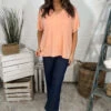 Burford V-Neck Top Orange