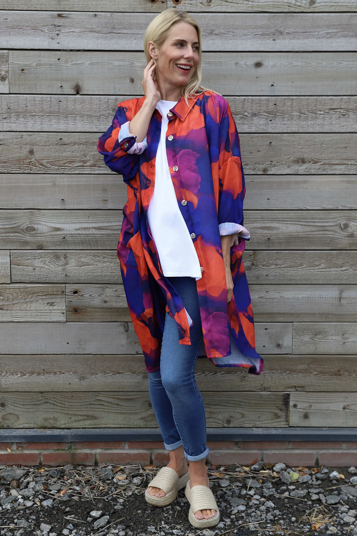 Macie Print Shirt Navy 6 Macie Print Shirt Navy - Image 4