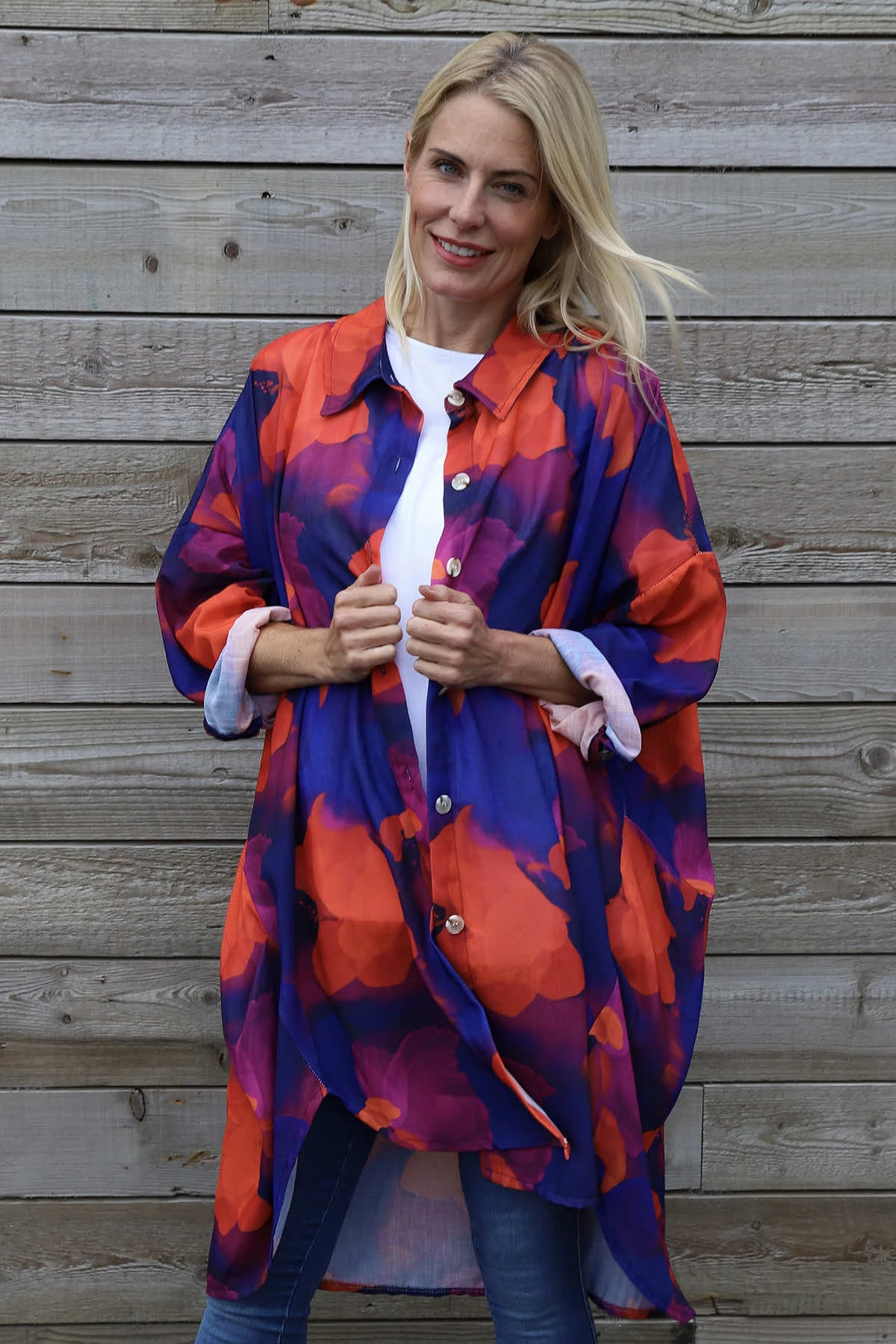 Macie Print Shirt Navy 7 Macie Print Shirt Navy - Image 5