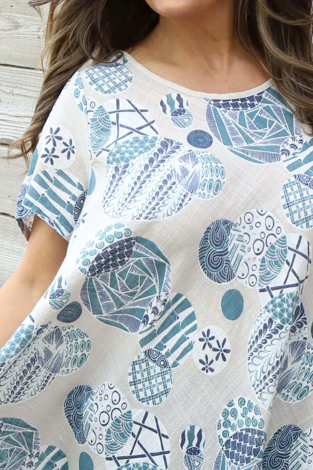 Aggie Cotton Tunic Stone 5 Aggie Cotton Tunic Stone - Image 3