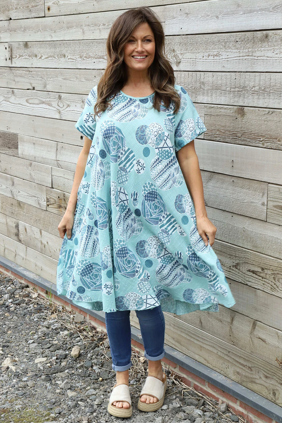 Aggie Cotton Tunic Mint 4 Aggie Cotton Tunic Mint - Image 2