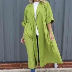 Meryl Long Cotton Jacket Olive 9 Meryl Long Cotton Jacket Olive -Kitandkaboodal Store IMG 0195 d7cbecf3 e31d 4b03 bd25 302ccfee55aa