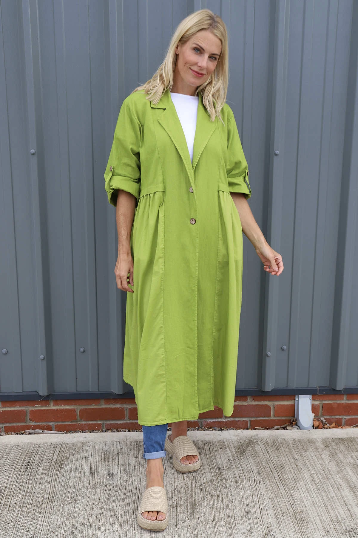 Meryl Long Cotton Jacket Olive 3 Meryl Long Cotton Jacket Olive