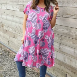 Aggie Cotton Tunic Fuchsia