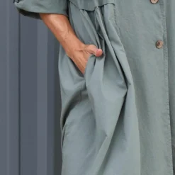 Meryl Long Cotton Jacket Khaki 10 Meryl Long Cotton Jacket Khaki -Kitandkaboodal Store IMG 0215 21b276b0 8185 4dc6 ad90 974d870f52f0