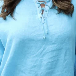 Celestina Tie Detail Linen Top Kingfisher 8 Celestina Tie Detail Linen Top Kingfisher -Kitandkaboodal Store IMG 0261 83bc0635 fc4e 45e0 83c9 768549915d79