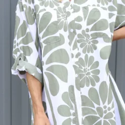 Amelia Tropical Print Cotton Shirt Khaki 8 Amelia Tropical Print Cotton Shirt Khaki -Kitandkaboodal Store IMG 0264 8332d1da 89f6 4387 bad3 8e1d2652649d