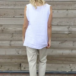 Therese Sleeveless Linen Top White 9 Therese Sleeveless Linen Top White -Kitandkaboodal Store IMG 0265 7a343a9a 7ee8 4ef6 9bfa 4e2c3656c9c8