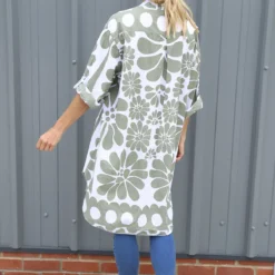 Amelia Tropical Print Cotton Shirt Khaki 9 Amelia Tropical Print Cotton Shirt Khaki -Kitandkaboodal Store IMG 0267 e1140b74 1a98 45be b238 6cadaa7e9794