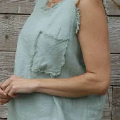 Therese Sleeveless Linen Top Sage Green 8 Therese Sleeveless Linen Top Sage Green -Kitandkaboodal Store IMG 0277 e26b61a2 c733 4fb4 b295 6db38dbed315