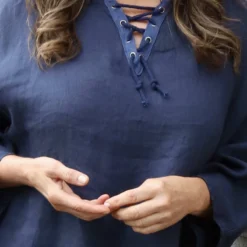 Celestina Tie Detail Linen Top Navy 8 Celestina Tie Detail Linen Top Navy -Kitandkaboodal Store IMG 0281 c3f83991 49d8 4fe4 b1de 72a4f36f2532