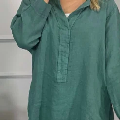 Davina Linen Tunic Sage Green 8 Davina Linen Tunic Sage Green -Kitandkaboodal Store IMG 0289 cd60f3c6 eb91 4e5c 9c8f 1b90c058d669