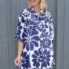 Amelia Tropical Print Cotton Shirt Navy -Kitandkaboodal Store IMG 0290 d7737d94 d937 42e3 bef2 1f6c6e80c352