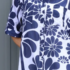 Amelia Tropical Print Cotton Shirt Navy 8 Amelia Tropical Print Cotton Shirt Navy -Kitandkaboodal Store IMG 0291 91917846 03b7 41c8 a96b 48793f77d45f