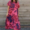 Polzeath Rose Print Linen Dress Fuchsia 2 Polzeath Rose Print Linen Dress Fuchsia -Kitandkaboodal Store IMG 0292 d041490f 5f79 4f71 8398 397ac740a78e