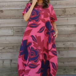 Polzeath Rose Print Linen Dress Fuchsia 7 Polzeath Rose Print Linen Dress Fuchsia -Kitandkaboodal Store IMG 0296 31d15e3a 37ca 4adf 9df7 f3d2566e9d76