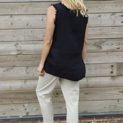 Therese Sleeveless Linen Top Black -Kitandkaboodal Store IMG 0305 67a3e6bb 66d1 4f5e 9919 b106345c5c2e