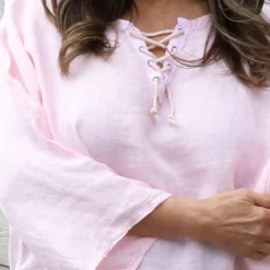 Celestina Tie Detail Linen Top Pink 8 Celestina Tie Detail Linen Top Pink -Kitandkaboodal Store IMG 0307 52a72ff3 951a 4a9f 88c3 870abad27418