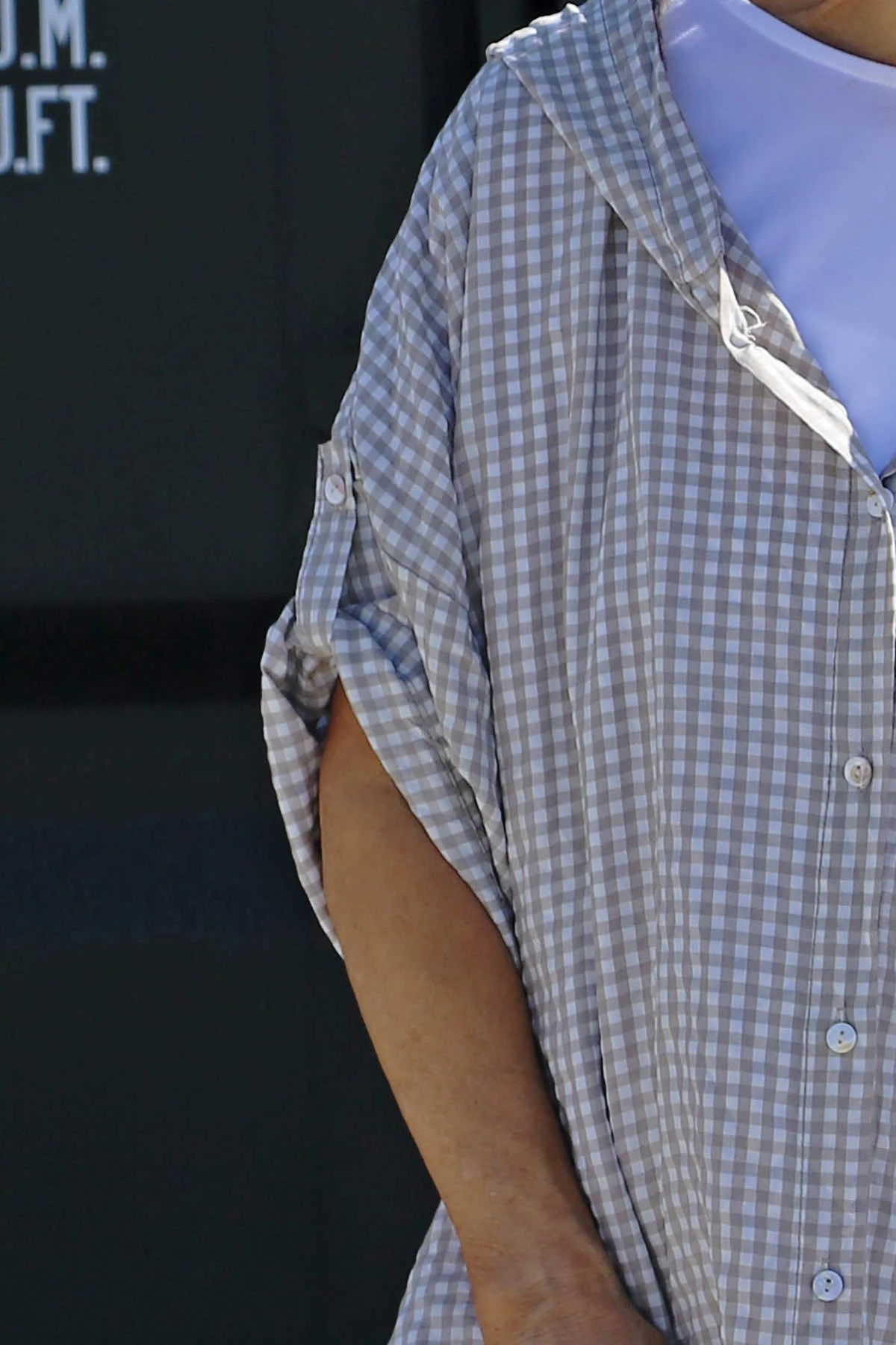 Kyan Gingham Hooded Cotton Shirt Stone 5 Kyan Gingham Hooded Cotton Shirt Stone - Image 3