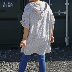 Kyan Gingham Hooded Cotton Shirt Stone 9 Kyan Gingham Hooded Cotton Shirt Stone -Kitandkaboodal Store IMG 0317 8eddce30 504a 42fb a0b5 3e16b9a6e190