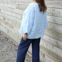 Celestina Tie Detail Linen Top Light Blue -Kitandkaboodal Store IMG 0332 32e80ecf 715e 4745 9f54 b4d611b46aa3