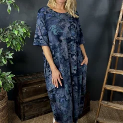 Fleur Floral Cotton Dress Navy -Kitandkaboodal Store IMG 0332 fc3059a0 7b0b 425b 98f5 9f72761ae2f4