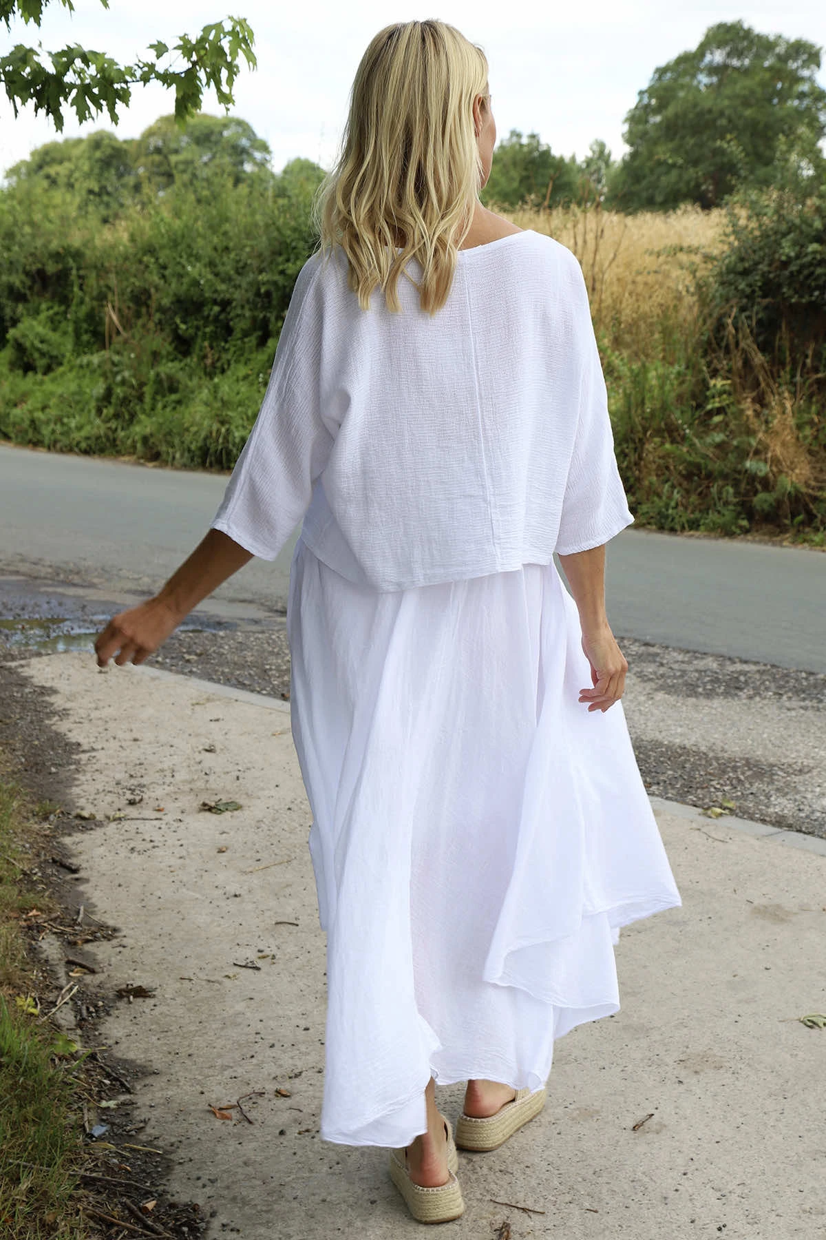 Danisha Cotton Dress Co-Ord White 6 Danisha Cotton Dress Co-Ord White - Image 4